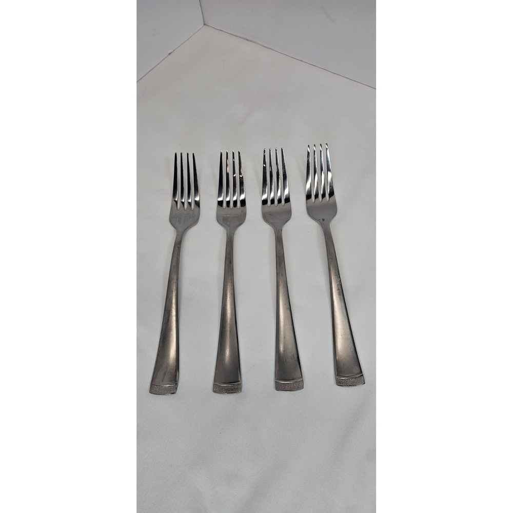 Cambridge Gratitude 8" Dinner‎ Forks Set 4 Satin Glossy Stainless Flatware